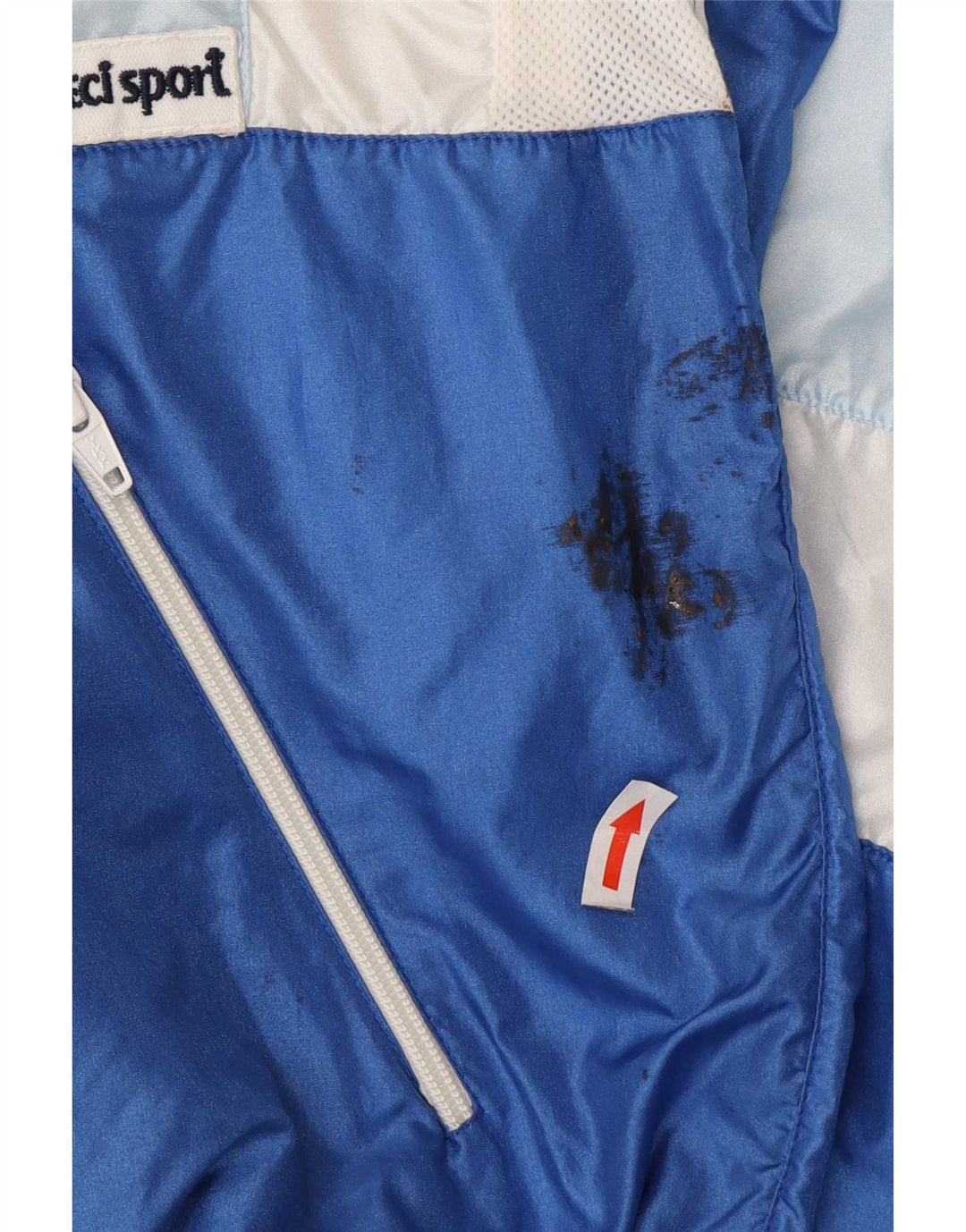 Giacca da ginnastica oversize da donna vintage IT 44 Colorblock blu medio