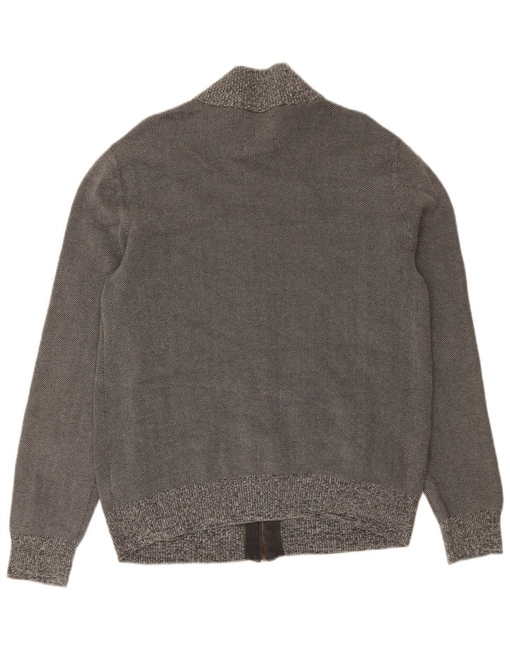 Maglione cardigan da uomo White Stuff in cotone grigio medio