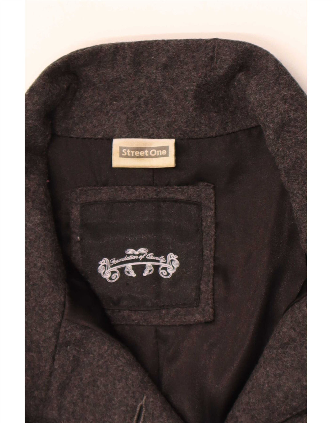 Giacca blazer a maniche corte da donna Street One UK 14 grande lana grigia