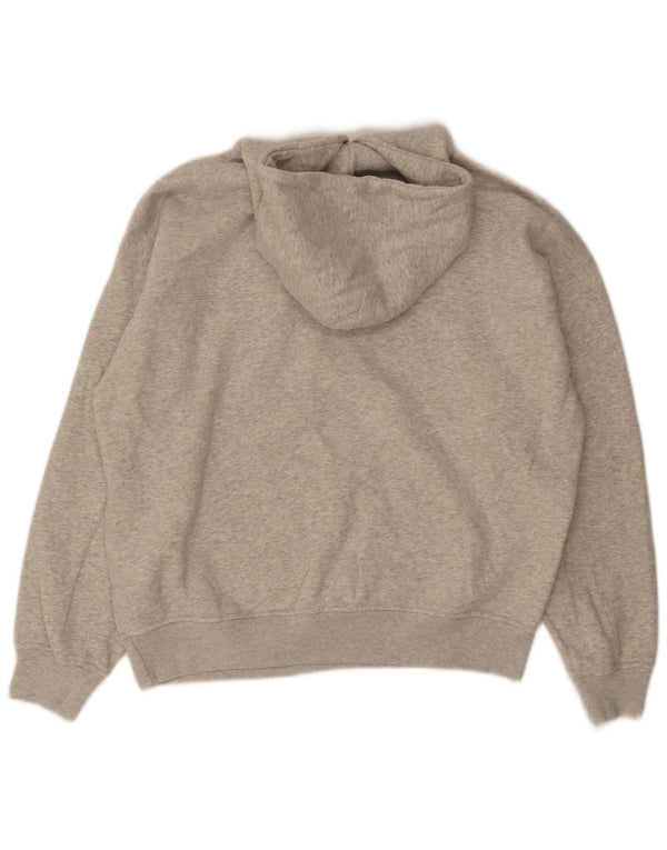 Maglione oversize con cappuccio da donna Abercrombie & Fitch UK 10 piccolo in cotone grigio