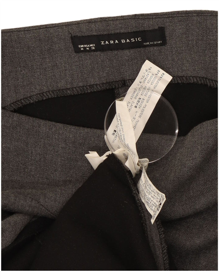 Abito tubino senza maniche da donna Zara UK 12 Poliestere grigio medio