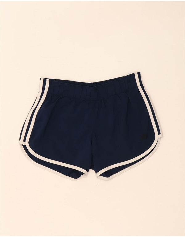 Pantaloncini sportivi Adidas da corsa da donna, vestibilità rilassata, UK 4 XS, blu navy, sportivi
