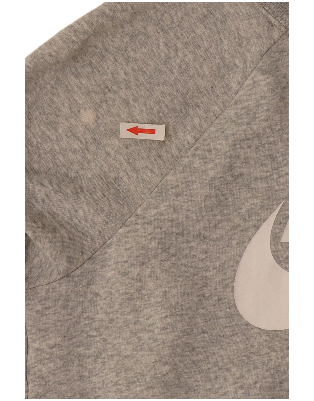 Felpa oversize con grafica Nike da donna, maglione UK 10, piccolo cotone grigio