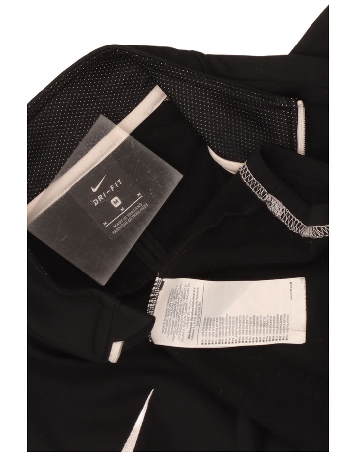 Maglia da tuta Nike Dri Fit con collo e zip da uomo, color block medio nero