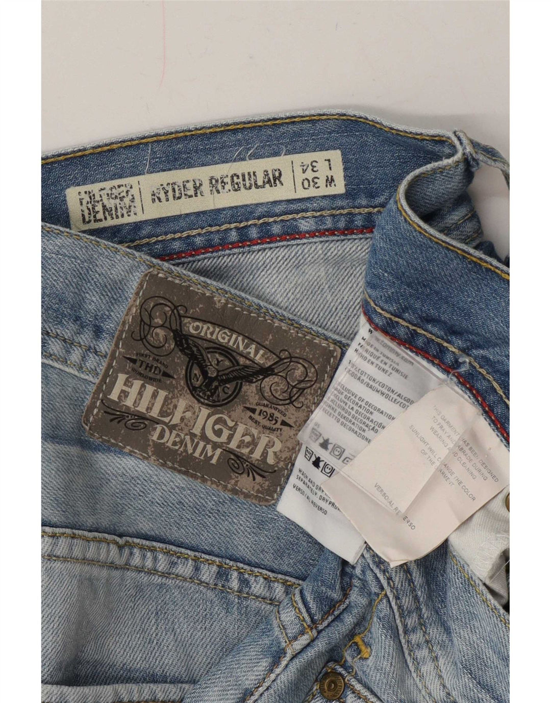 Tommy Hilfiger Donna Ryder Regular Jeans dritti W30 L30 Cotone Blu