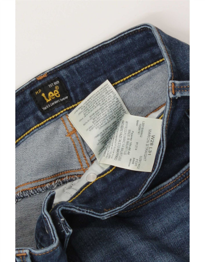 Jeans dritti Marion da donna Lee W28 L28 cotone blu