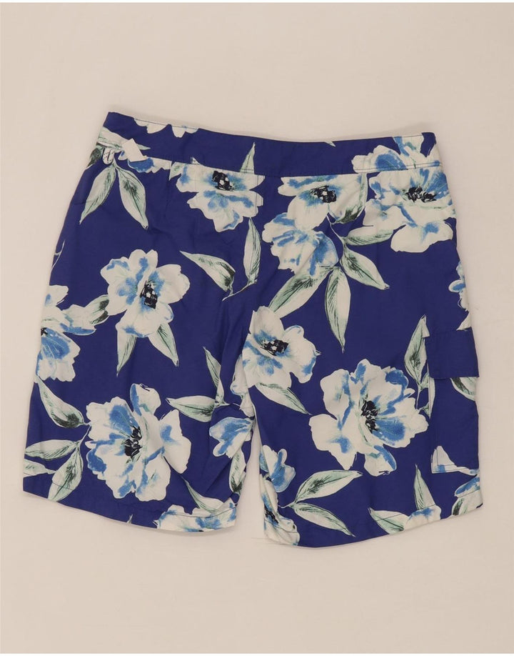 J. CREW Mens Swimming Shorts Medium  Blue Floral Nylon Vintage J. Crew and Second-Hand J. Crew from Messina Hembry 