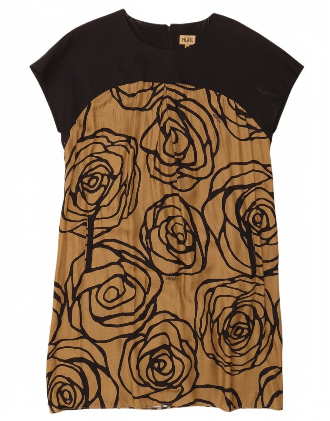 ALVIERO MARTINI Womens Shift Dress IT 48 XL Beige Floral Viscose