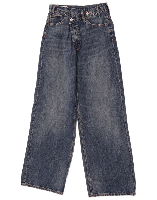 Jeans Zara da donna a gamba larga EU 36 XS W26 L32 Blu
