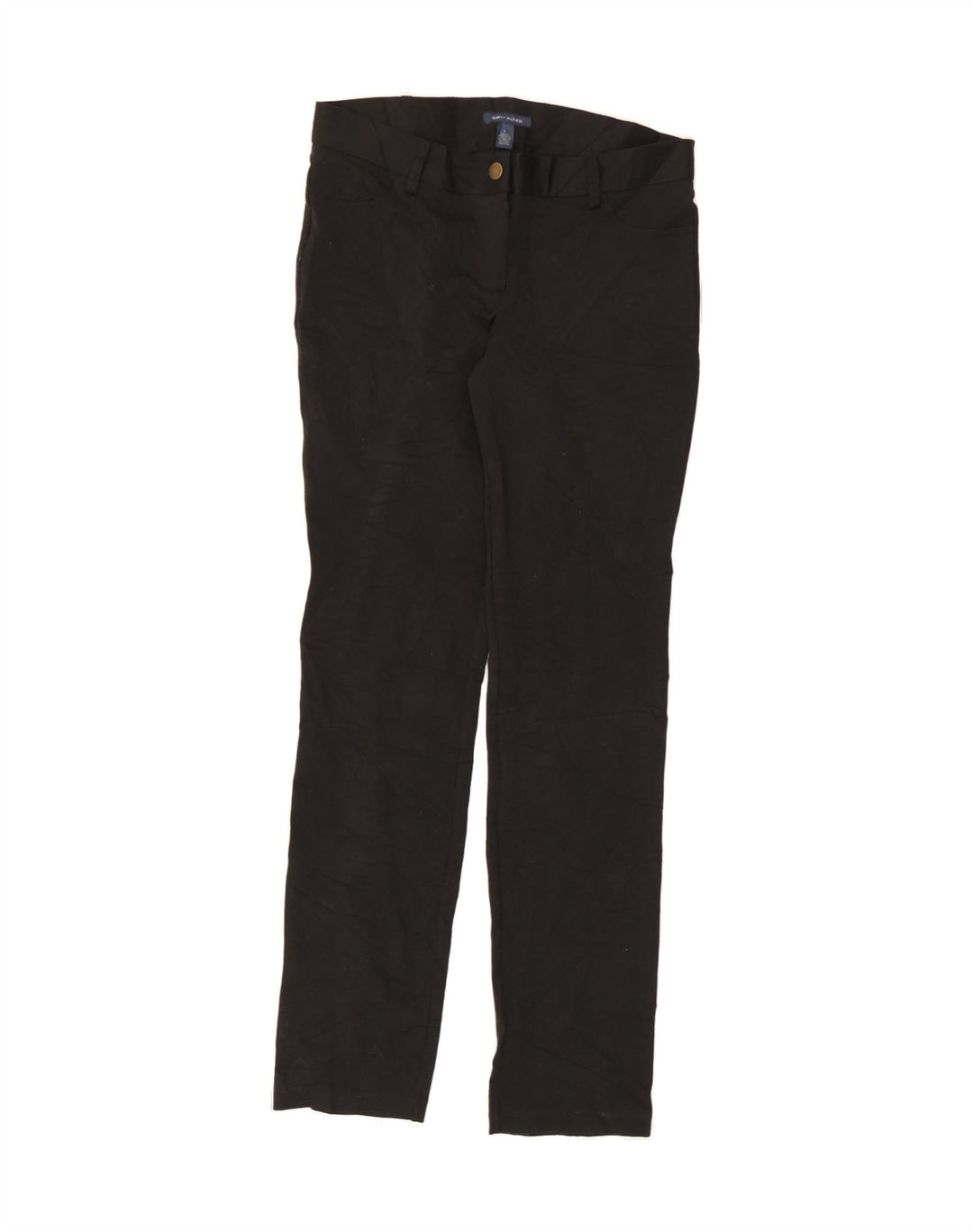 TOMMY HILFIGER Womens Slim Casual Trousers US 8 Medium W32 L33 Black Vintage Tommy Hilfiger and Second-Hand Tommy Hilfiger from Messina Hembry 