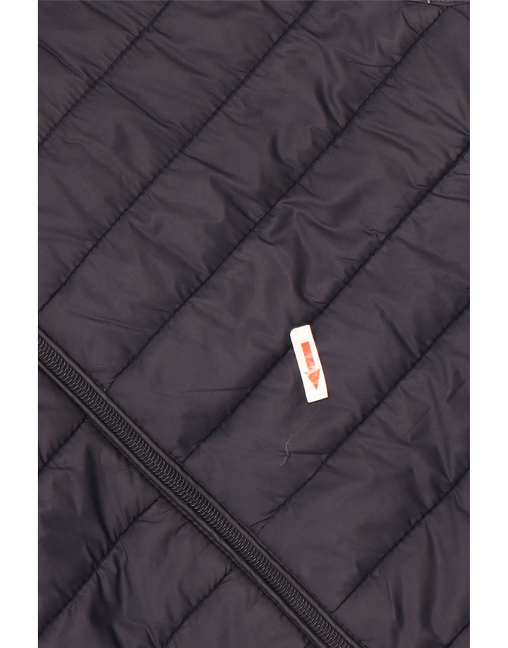 Gilet imbottito da uomo Zara UK 40 grande in poliestere blu navy