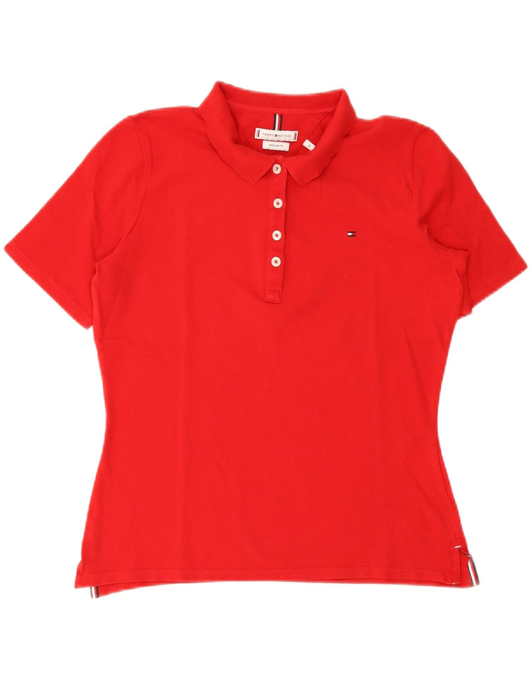 Polo da donna vestibilità regolare Tommy Hilfiger UK 12 media rossa
