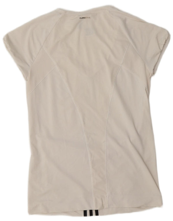 T-shirt Adidas Clima 365 da donna Top UK 10 Small Poliestere bianco