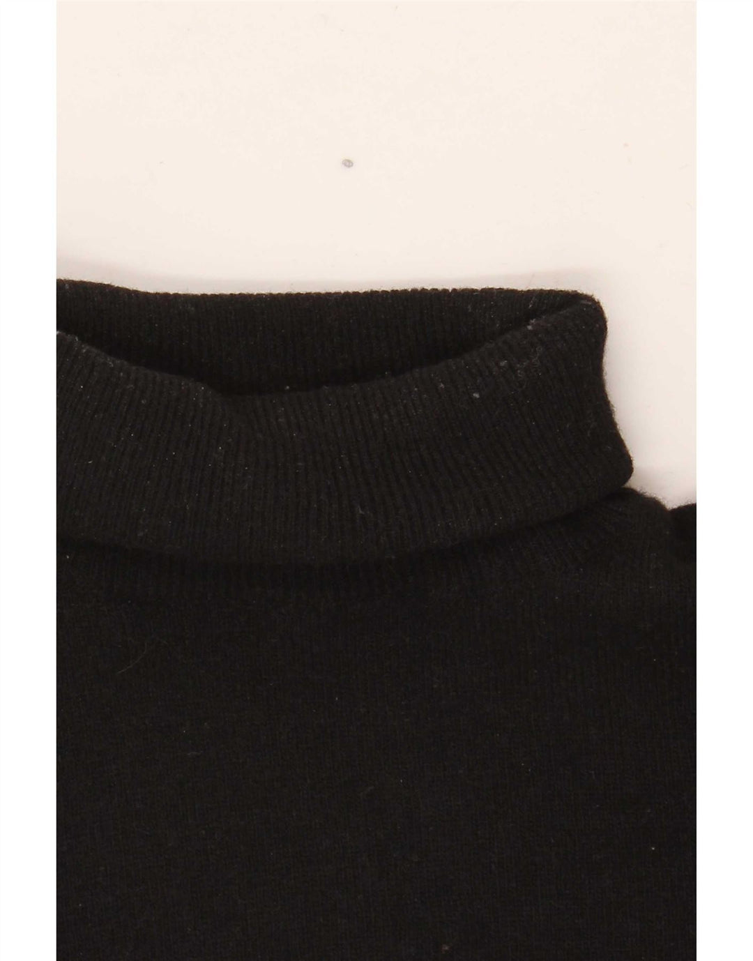 Maglione maglione da donna a collo alto Benetton UK 10 piccolo in lana nera
