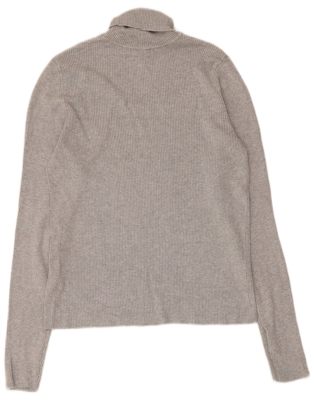 Maglione maglione a collo alto da donna Marks & Spencer UK 14 Viscosa grigio medio