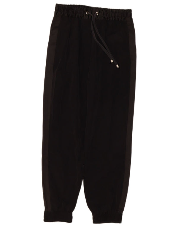 Pantaloni da jogging da donna larghi Topshop UK 4 XS W24 L24 poliestere nero