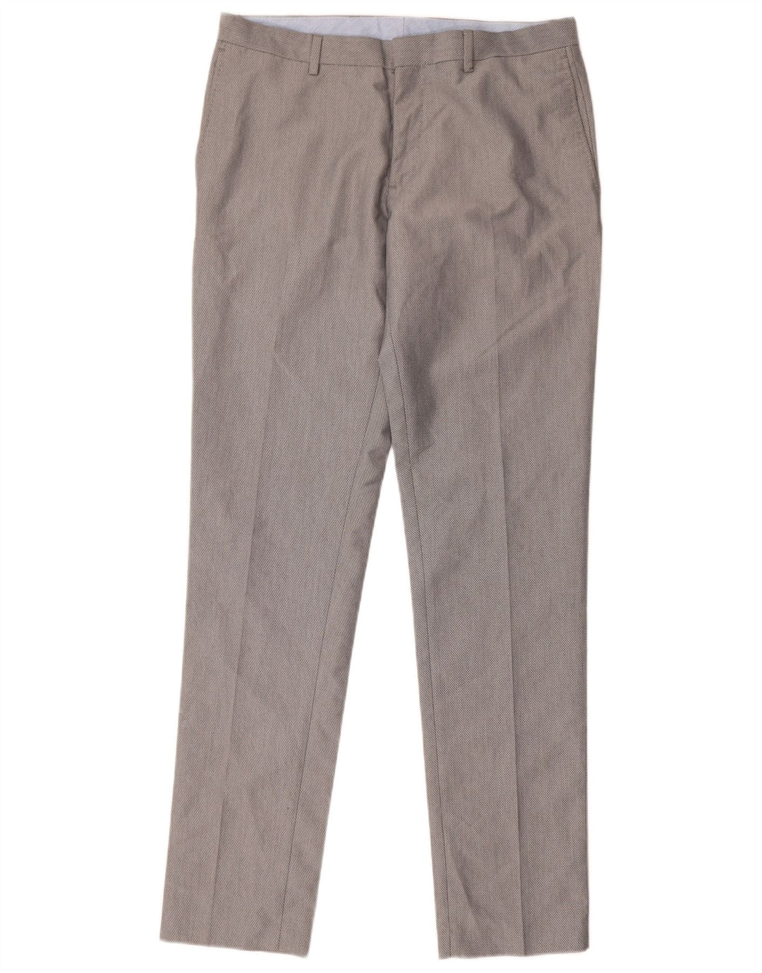 Pantaloni da abito slim da uomo Zara EU 40 Medium W31 L33 Poliestere grigio