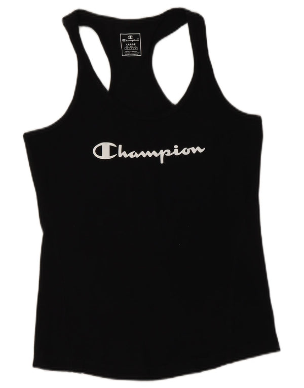 Canotta grafica da donna CHAMPION UK 14 grande nera
