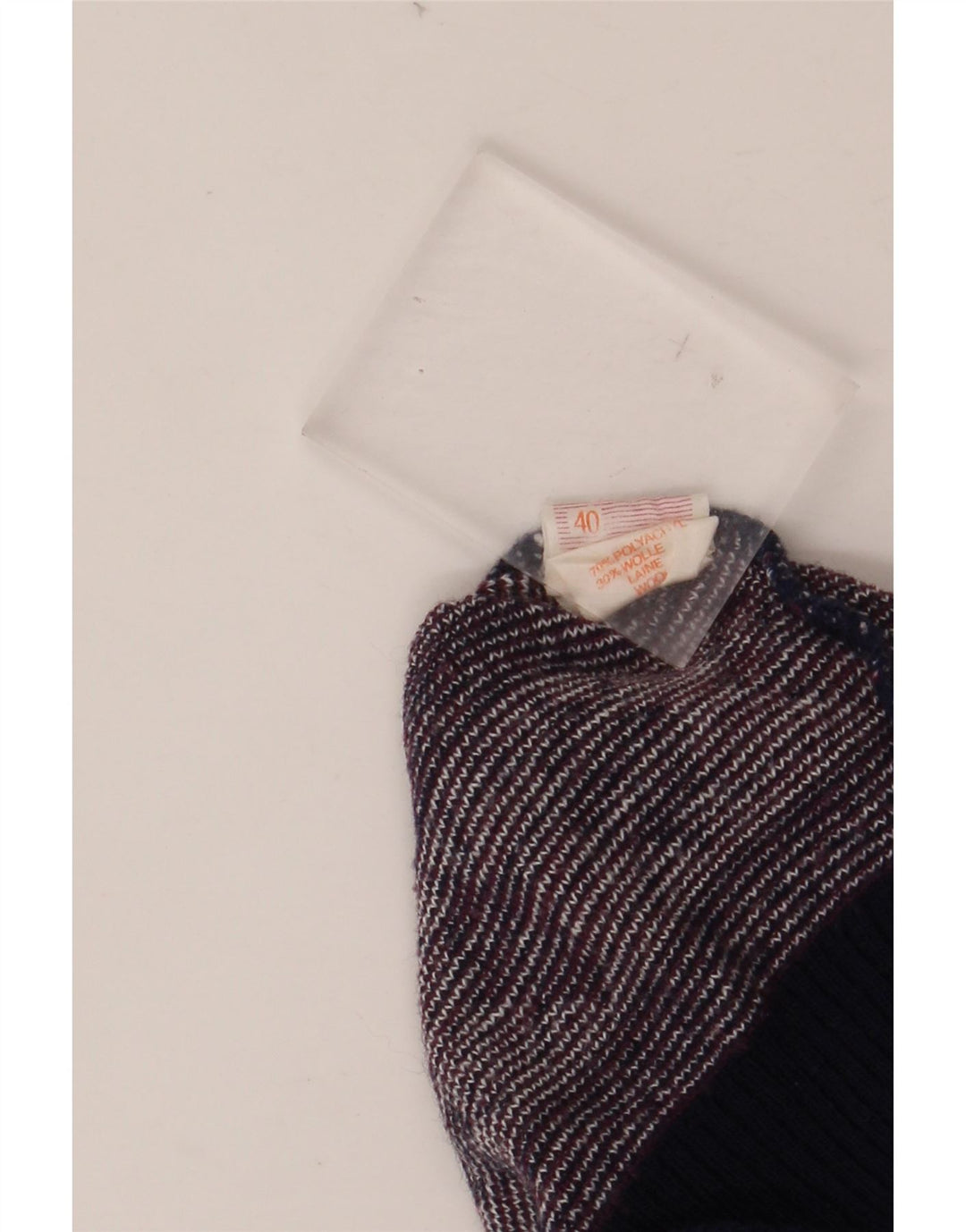 Maglione maglione girocollo da uomo VINTAGE UK 40 Medio Borgogna Fair Isle