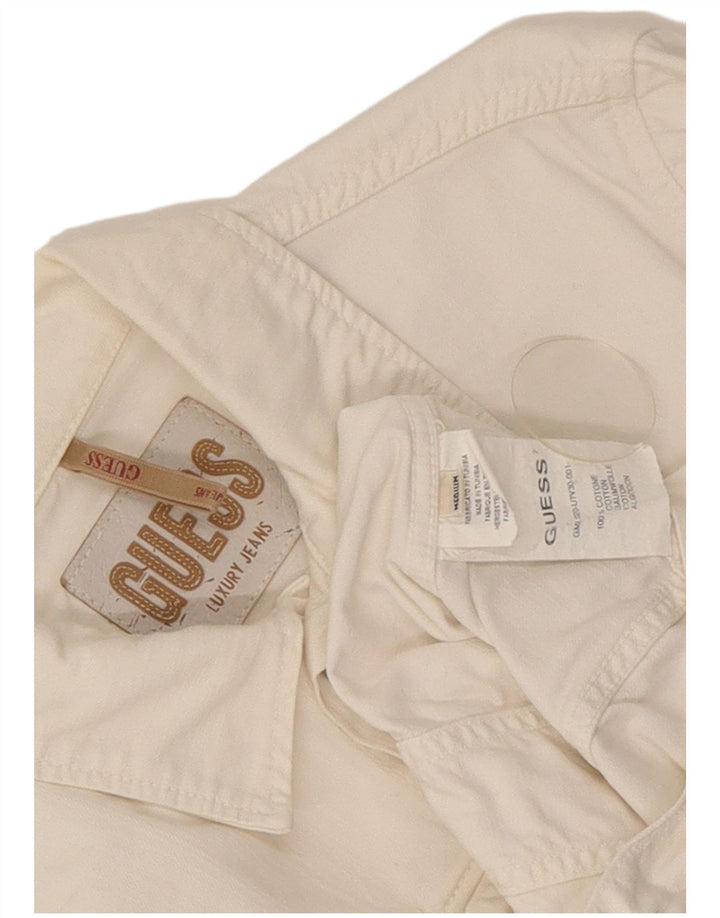 Giacca in denim da donna Guess UK 14 cotone bianco medio