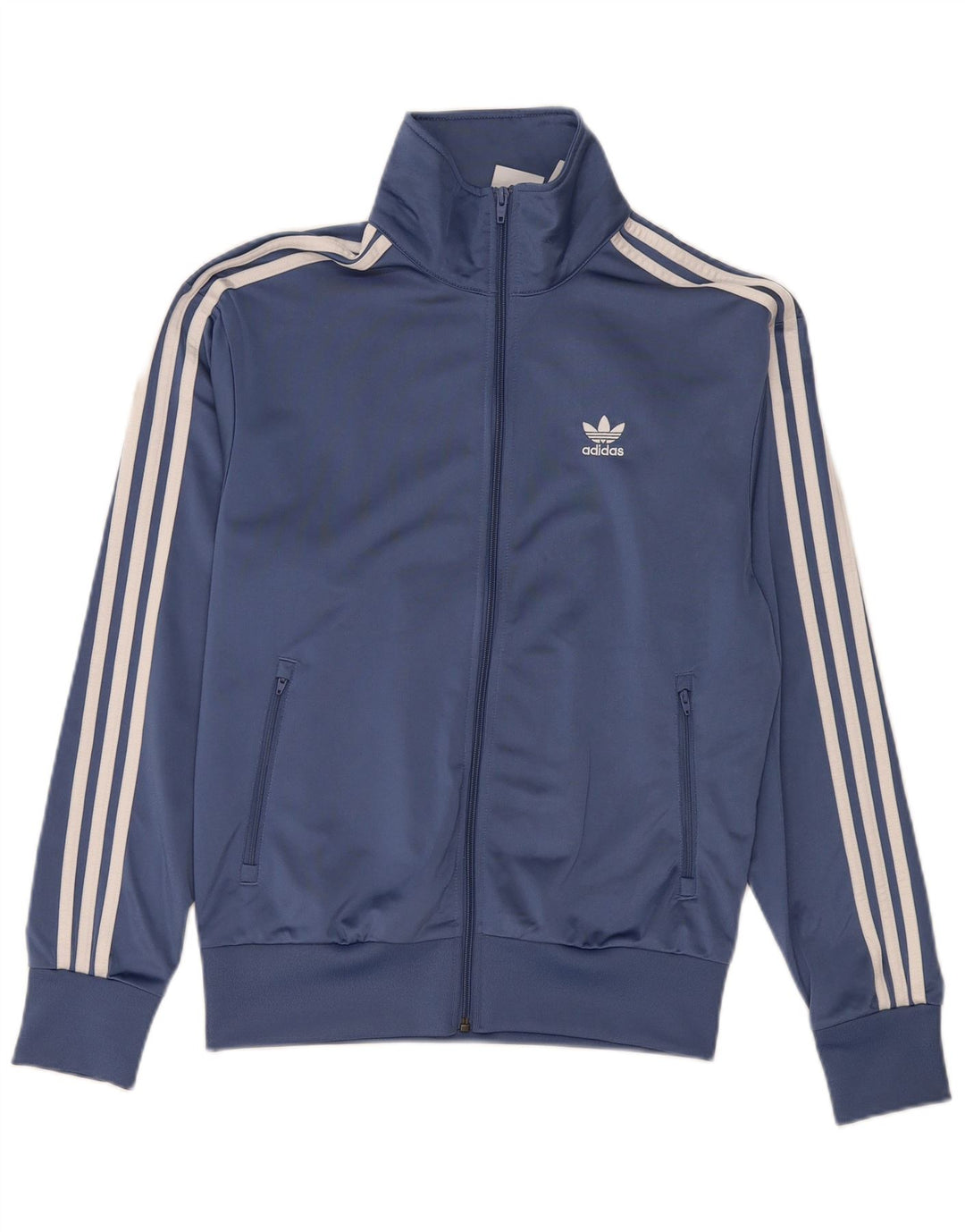 Giacca da ginnastica da uomo Adidas piccola in poliestere blu