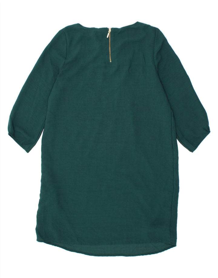 H&M Womens 3/4 Sleeve Tent Dress EU 36 Small Green Polyester Vintage H&M and Second-Hand H&M from Messina Hembry 