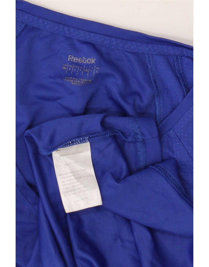 T-shirt Reebok da donna Top UK 16 grande blu poliestere