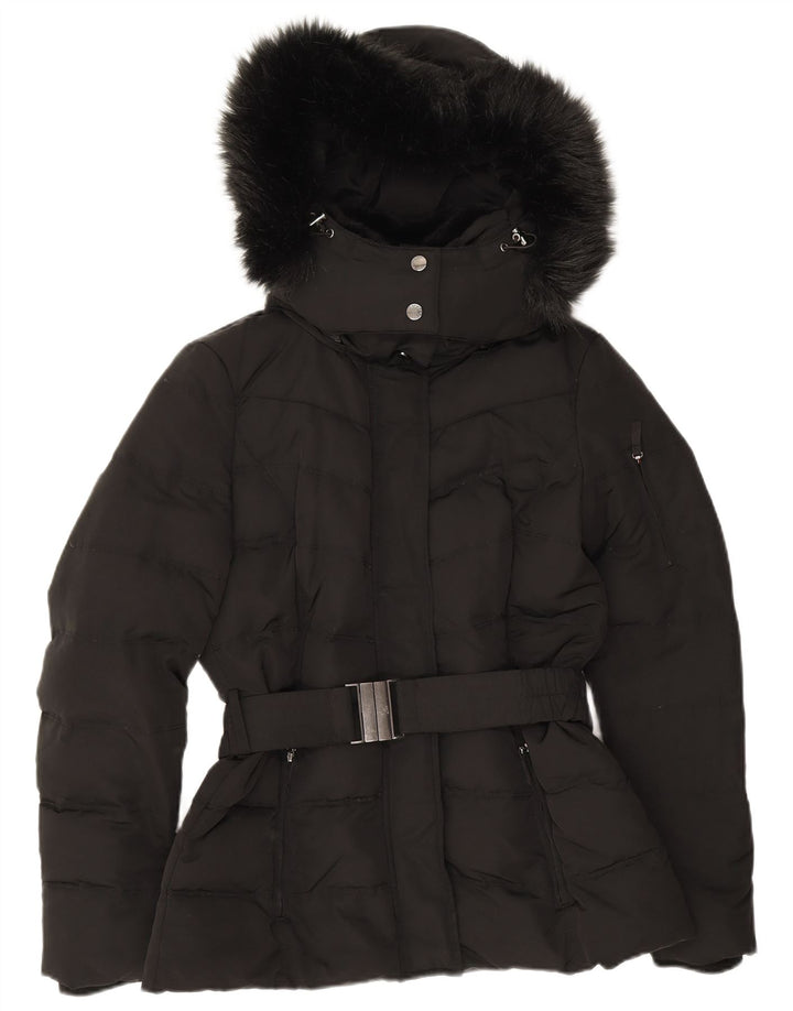 Giacca imbottita oversize con cappuccio da donna Esprit UK 10 piccola poliestere nero
