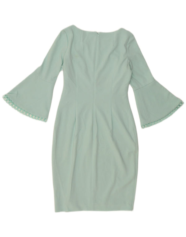 CALVIN KLEIN Abito aderente da donna con maniche a 3/4 US 4 Small Turchese