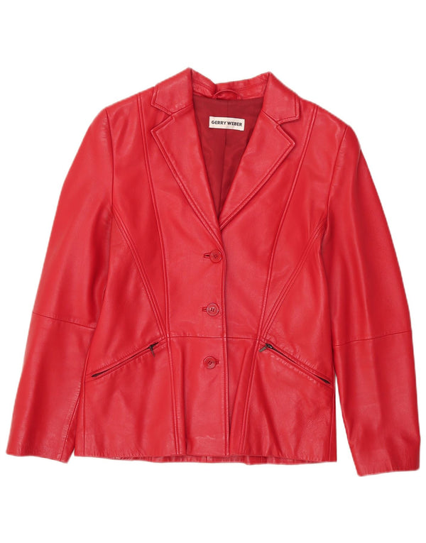 Giacca in pelle da donna Gerry Weber UK 12 Pelle rossa media