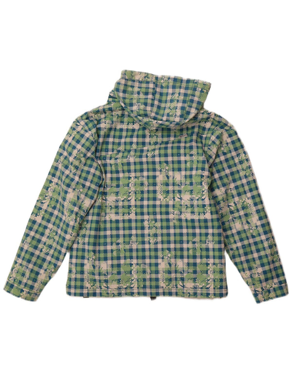 Giacca a vento con cappuccio da donna BILLABONG UK 14 Large Green Check