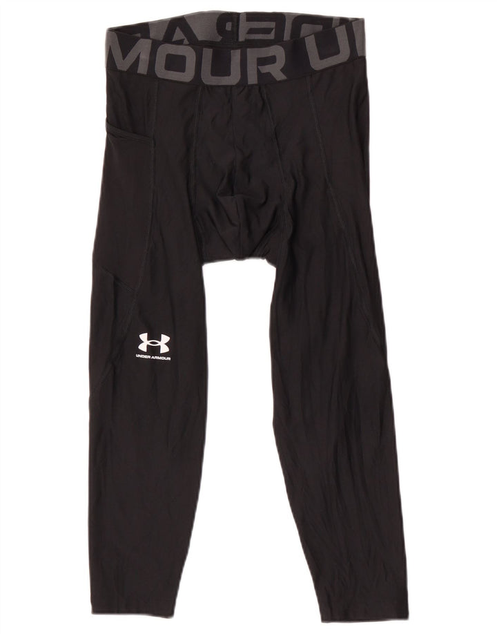 Under Armour Mens Heat Gear Graphic Capri Leggings medio nero