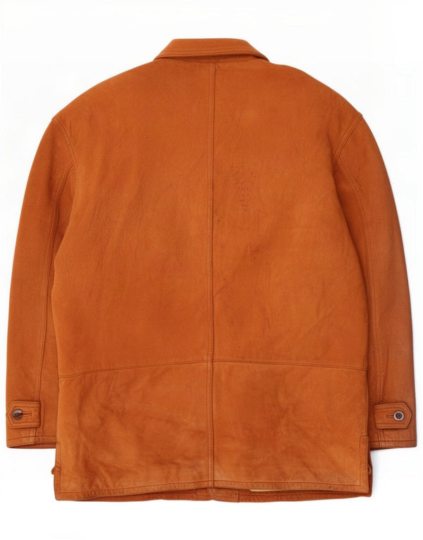 Giacca vintage in pelle scamosciata da uomo UK 42 XL in pelle marrone
