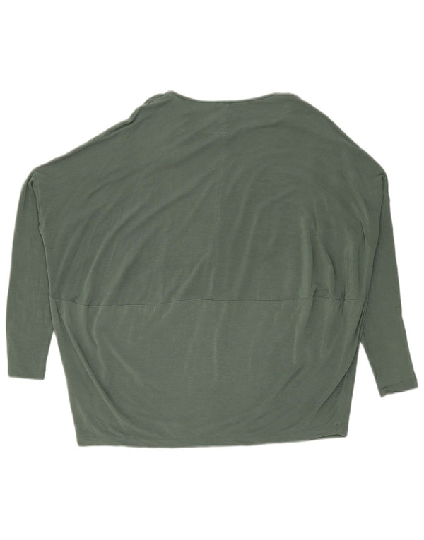 Cos Top oversize da donna a maniche lunghe UK 10 Small Green Lyocell