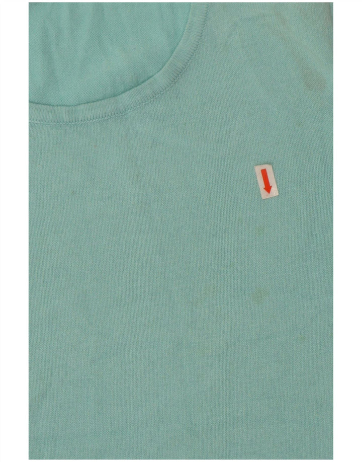 Maglione maglione girocollo da donna Marks & Spencer UK 10 piccolo turchese