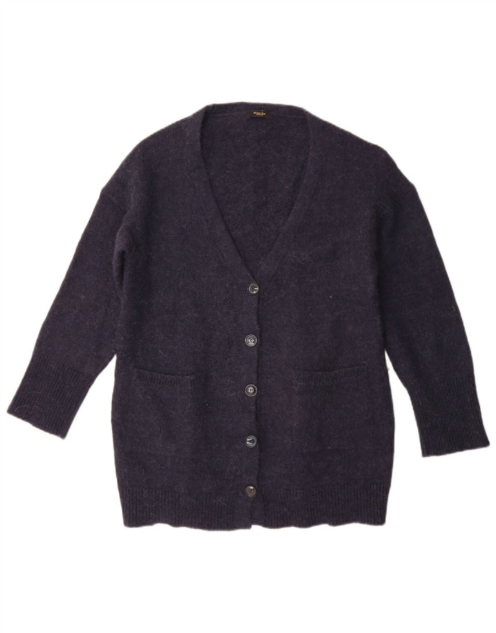 Maglione cardigan da donna Massimo Dutti UK 10 Small Blu Navy Poliammide