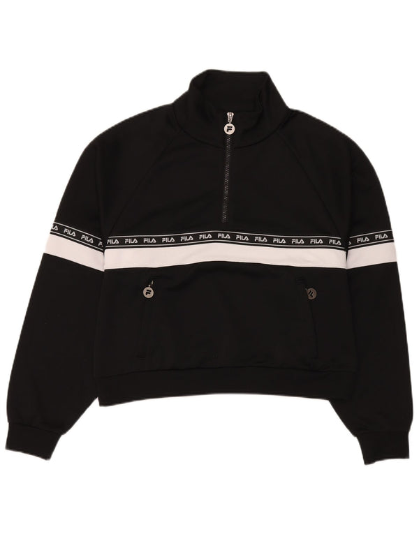 Felpa grafica da donna Fila Jumper UK 14 Medium Black Colourblock Sports