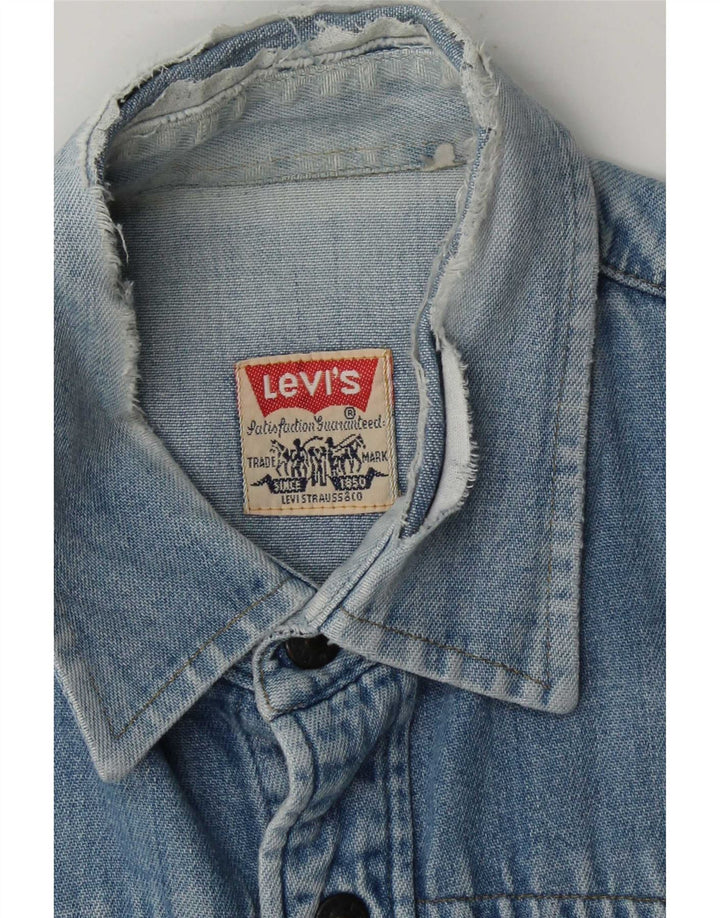 Camicia di jeans senza maniche da uomo Levi's piccola blu