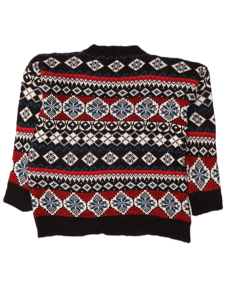 VINTAGE Womens Crew Neck Jumper Sweater UK 14 Medium Multicoloured