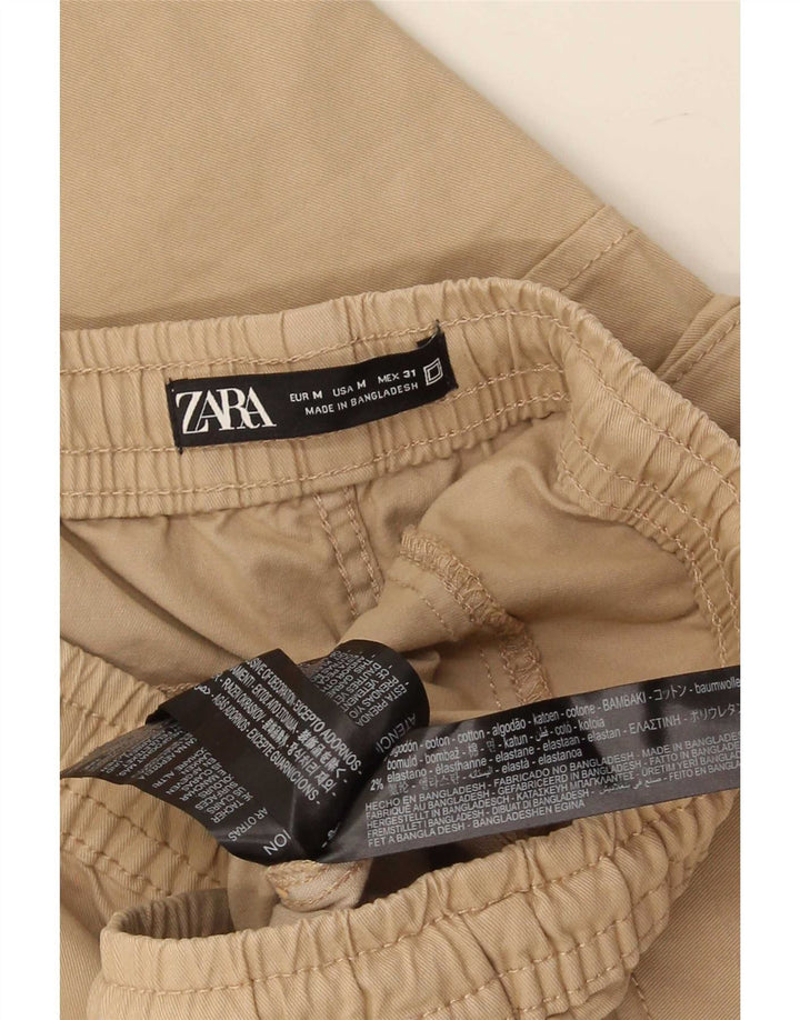 Pantaloni cargo da jogging da uomo Zara medi W31 L27 in cotone beige