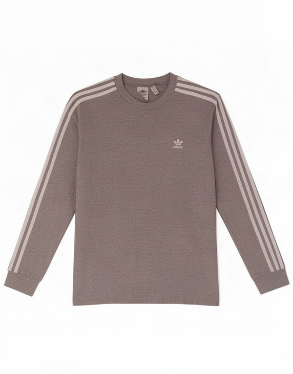 Top Adidas da donna a manica lunga UK 12 in cotone grigio medio