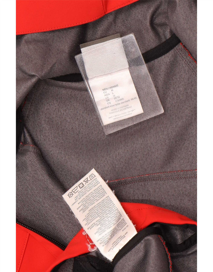Giacca antipioggia con cappuccio da uomo Jack Wolfskin UK 36/38 Medium Red Colourblock