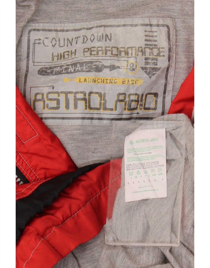 Giacca a vento da uomo Astrolabio UK 16 Large Red Colourblock in poliammide