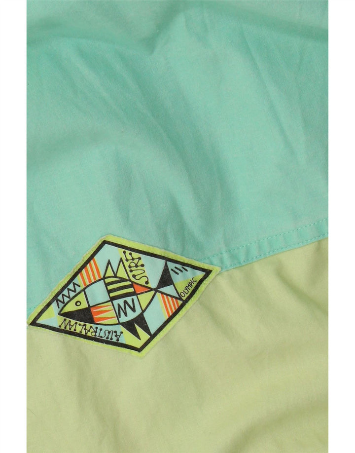 Giacca a vento oversize da donna vintage UK 20 2XL color block verde