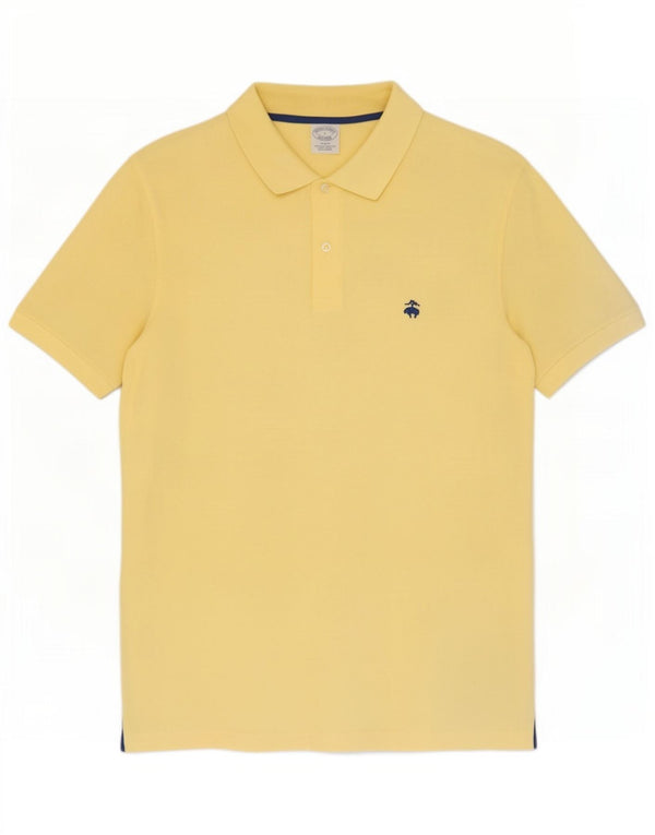 Polo da uomo slim fit Brooks Brothers grande in cotone giallo