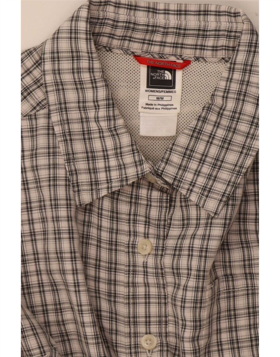 Maglietta da donna The North Face UK 14 Poliestere a quadri grigio medio