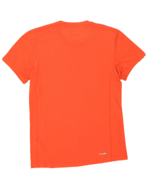 Adidas Mens Climalite T-Shirt Top Small Orange Polyester