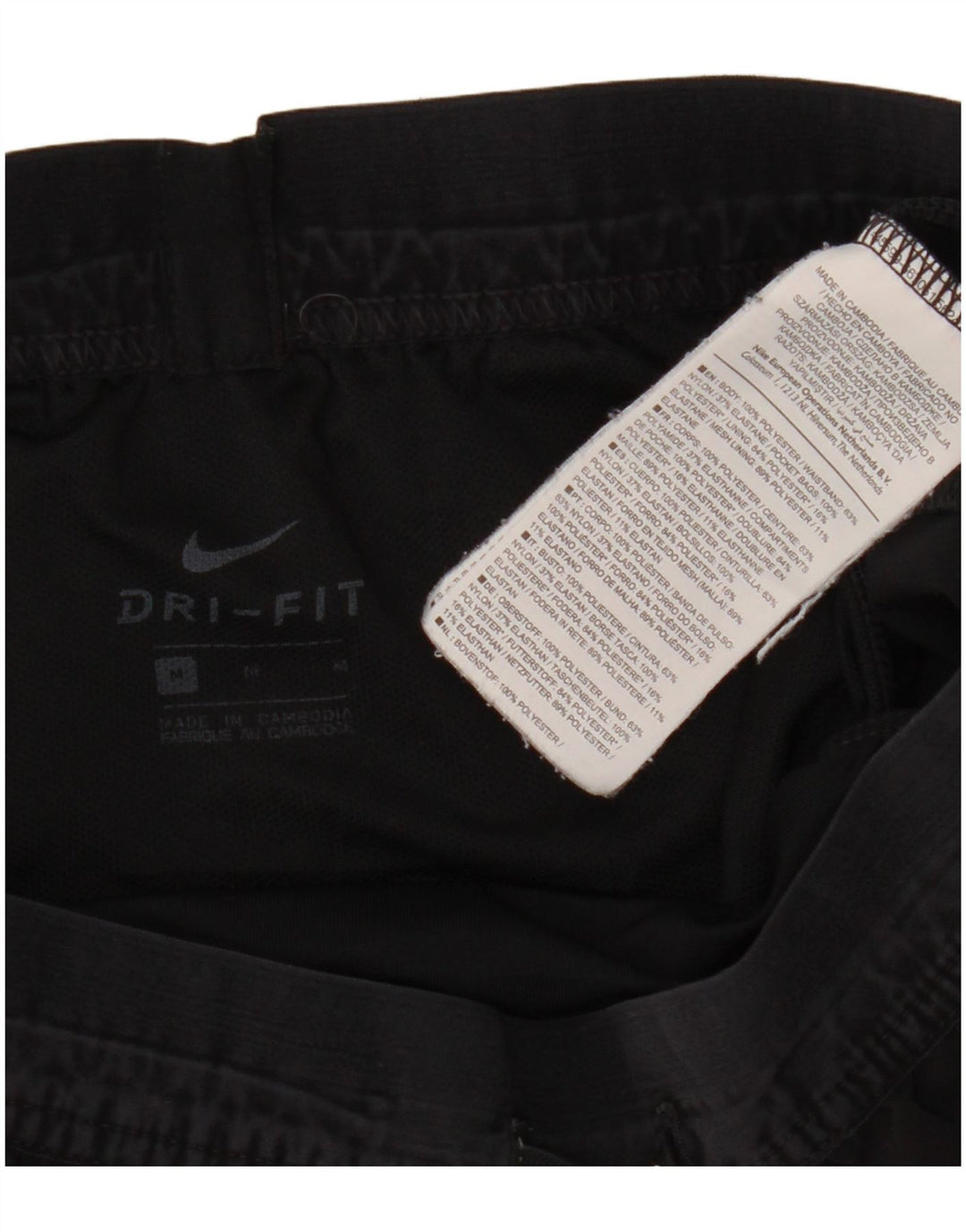 Pantaloncini sportivi NIKE da donna Dri Fit UK 12 medio nero poliestere