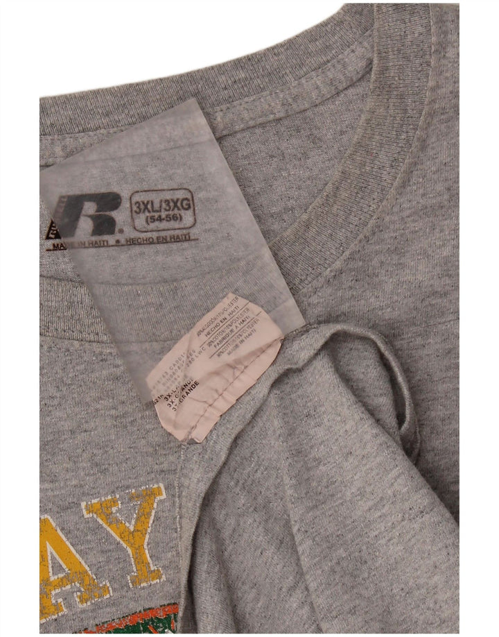 T-shirt grafica da uomo Baylor Bears Russell Athletic Top 3XL cotone grigio