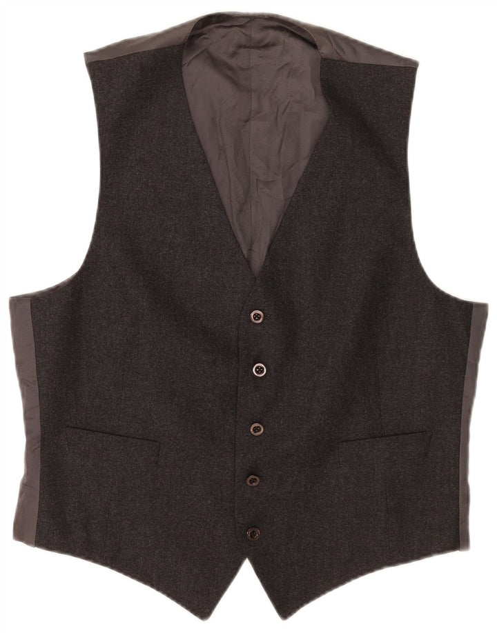 Gilet vintage da uomo grigio medio